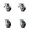 Service Caster 5 Inch Rubber on Aluminum Caster Set with Roller Bearing 2 Total Lock Brake SCC SCC-TTL30S520-RAR-2-S-2 - alternate 1